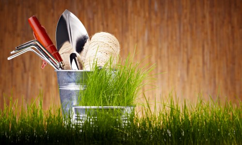 Safe and encrypted landscaping payment process visual